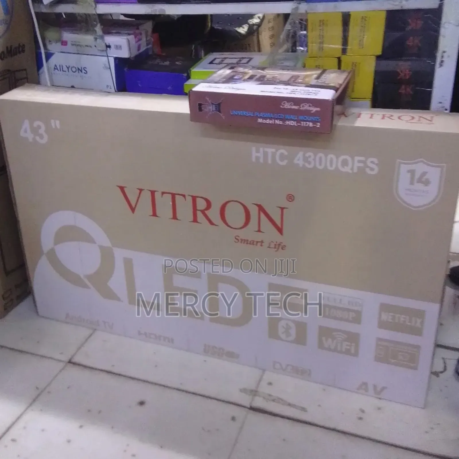 *Vitron 43" Qled Smart Android Tv*, Model HTC 4300qfs.