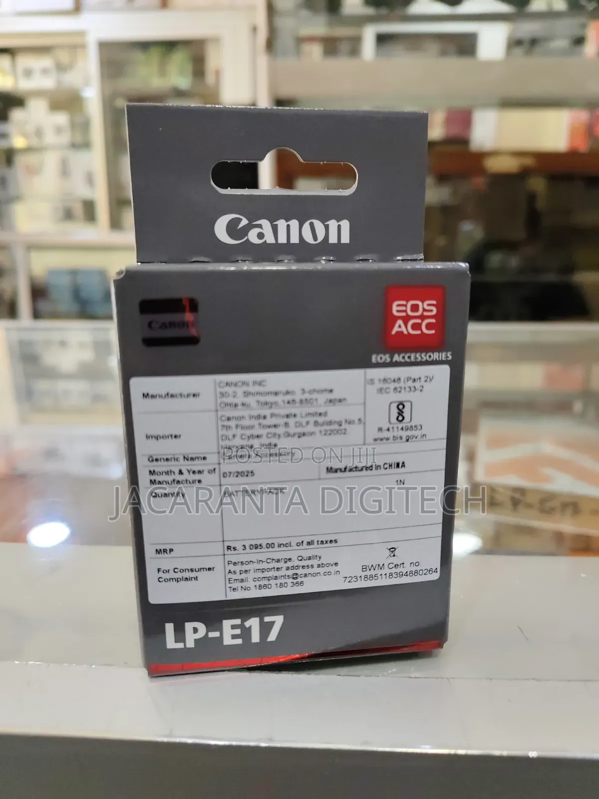 Original Canon Lp-E17 Lithium-Ion Battery Pack