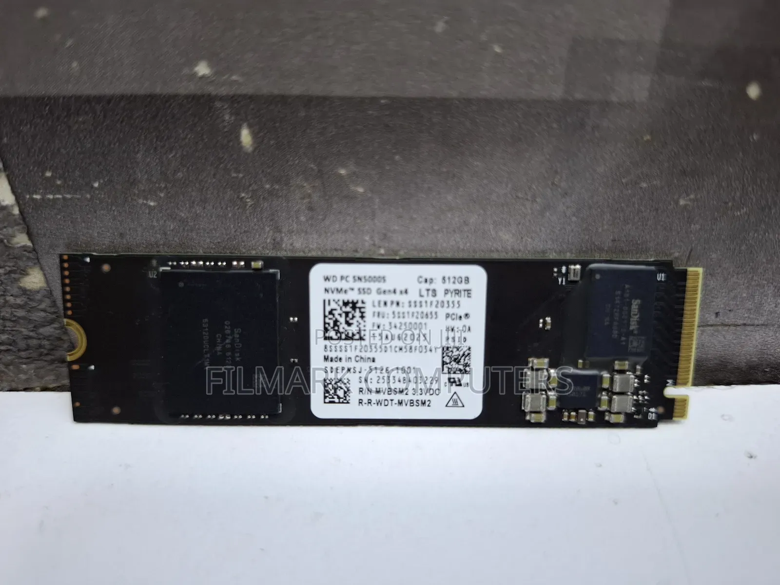 Wd_black 512gb Nvme SSD - Gen4 Pcie, M.2 2280, Up to 7,250 Mb/S