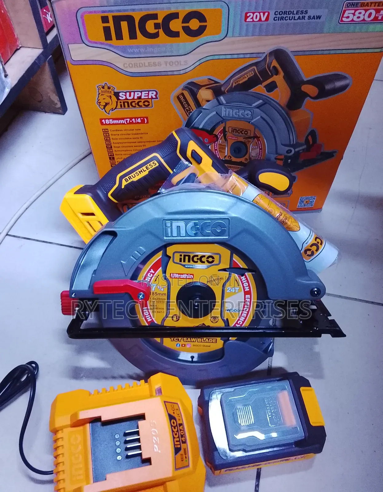 Ingco 20v Cordless Circular Saw 185mm