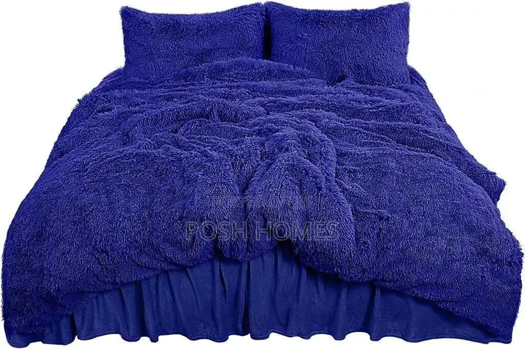 Blue Fluffy Home Duvet Set