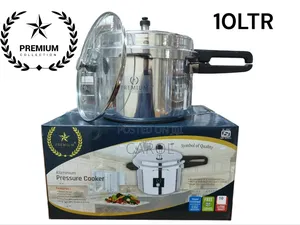 10ltr Aluminium Pressure Cooker With Glass Lid