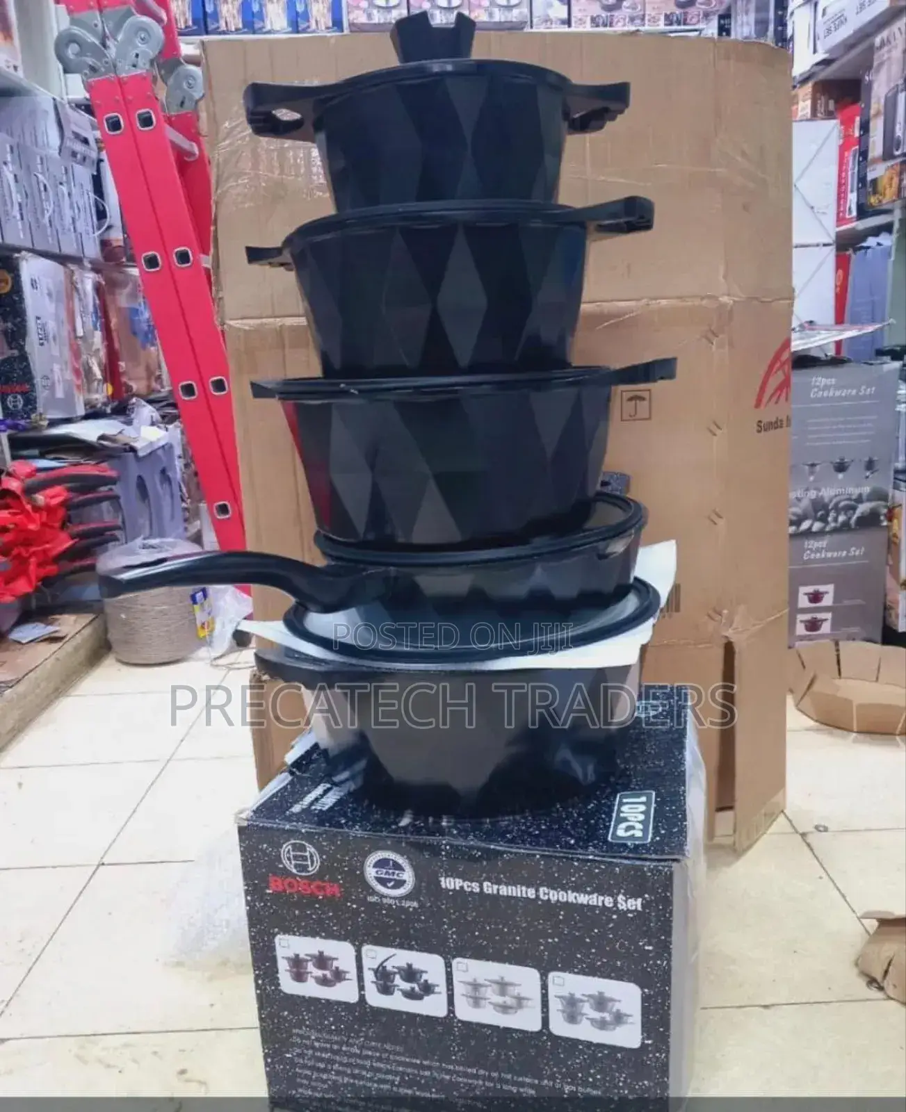 Bosch 11 Pieces Diamond Cookware With Silicone Lids