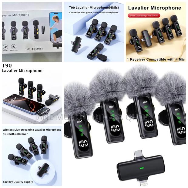 4in1 Wireless Lavalier Microphone Noise Reduction Mic - main view