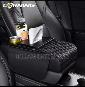 5-in-1 Design: Armrest, Cup Holder, Phone Holder, Storage, Tissue Box