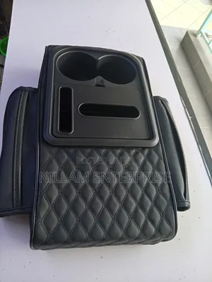 5-in-1 Design: Armrest, Cup Holder, Phone Holder, Storage, Tissue Box