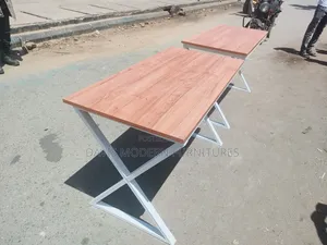 Rectangular Wooden-Top Table