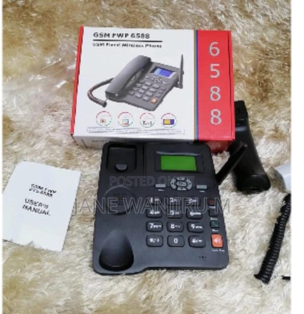 New GSM Deskphone 6588 GSM Fixed Wireless Phone Support Qua-Band
