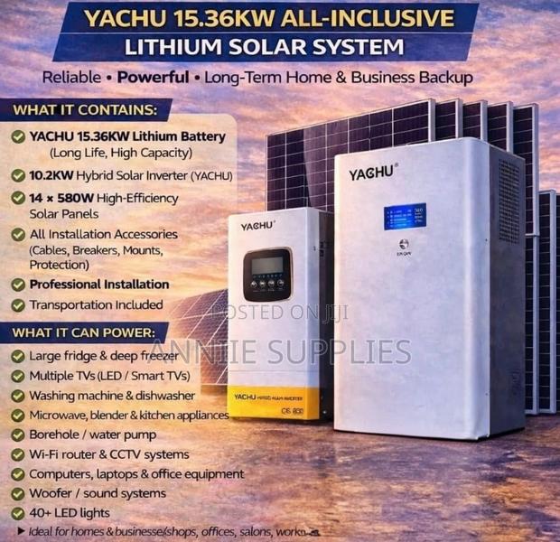 15.36kwh Yachu Lithium System
