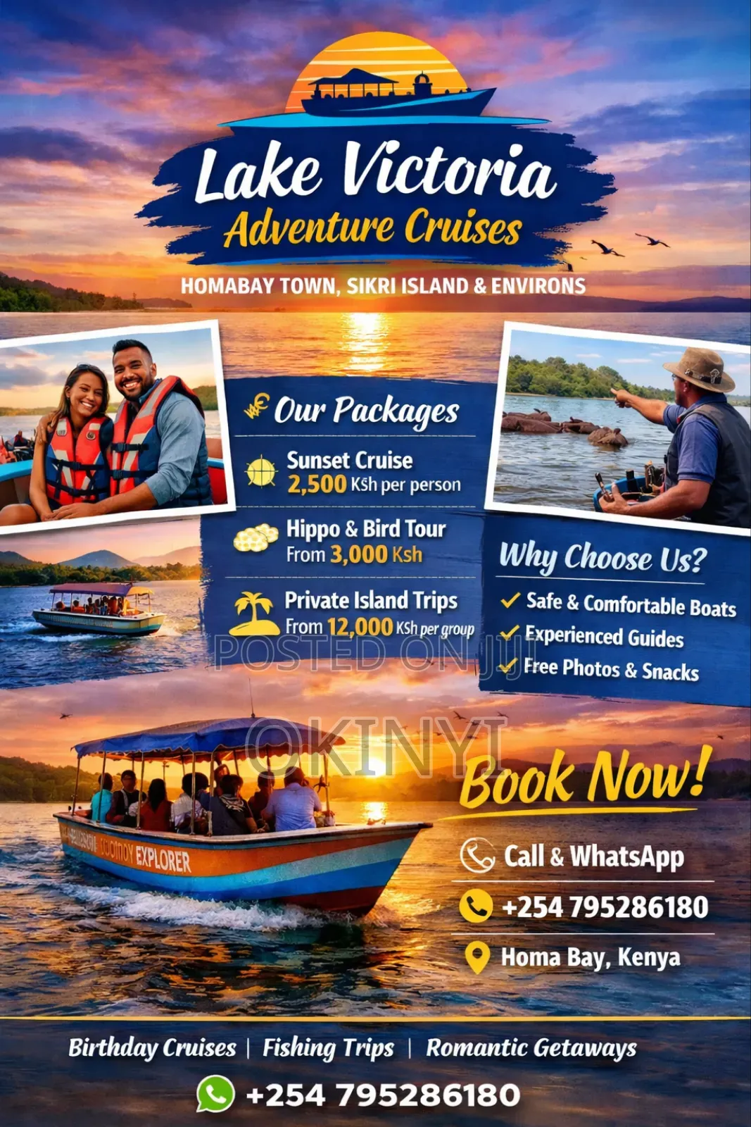 Boat Rides in Homa Bay Sikri Island – Lake Victoria Adventures