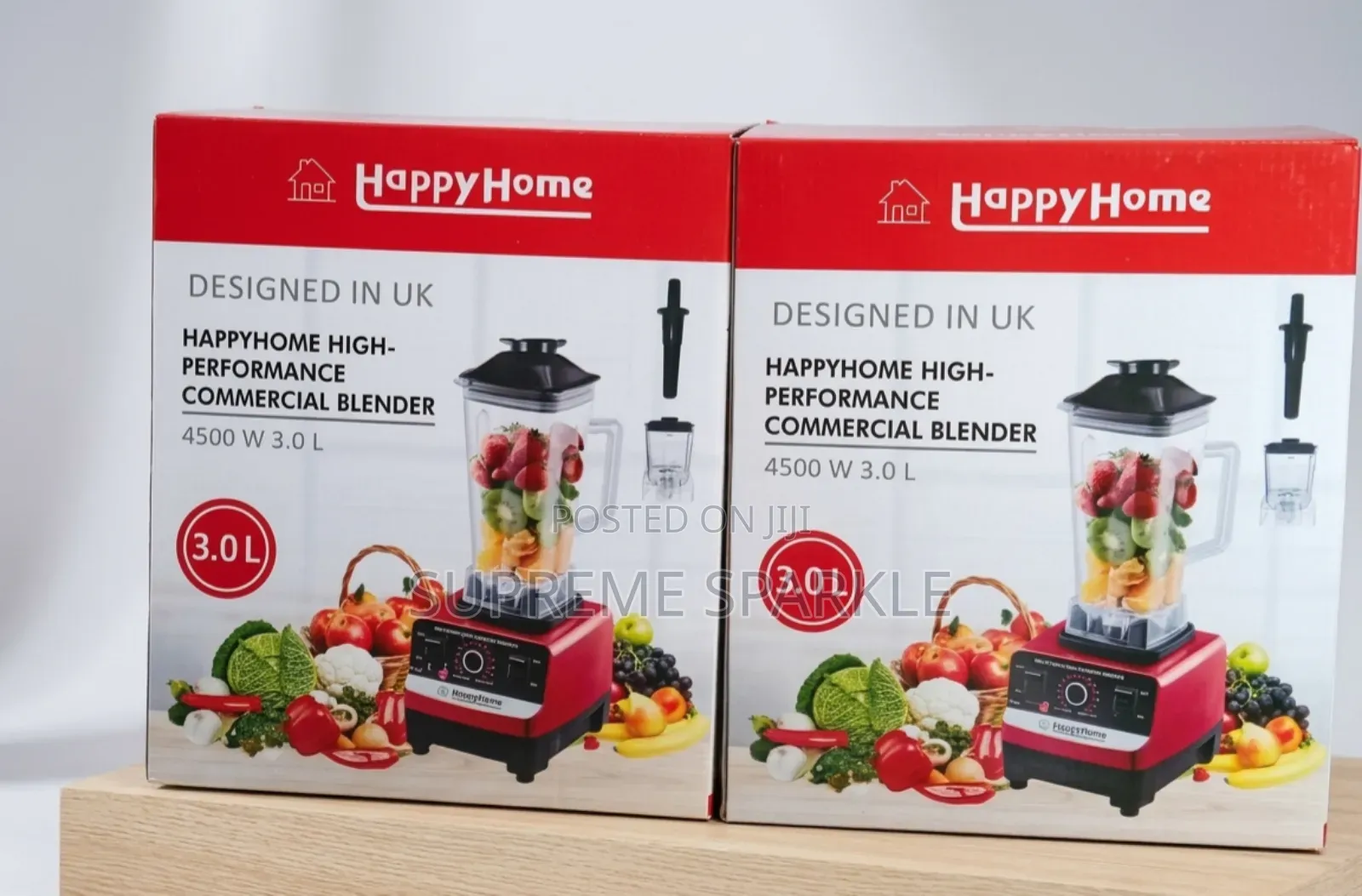 Happy Home High-Performance Commercial Blender 3.0l 4500w
