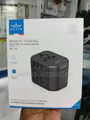 Brave Travel BTC-33 Universal Travel Adapter With 3 Ports 20w