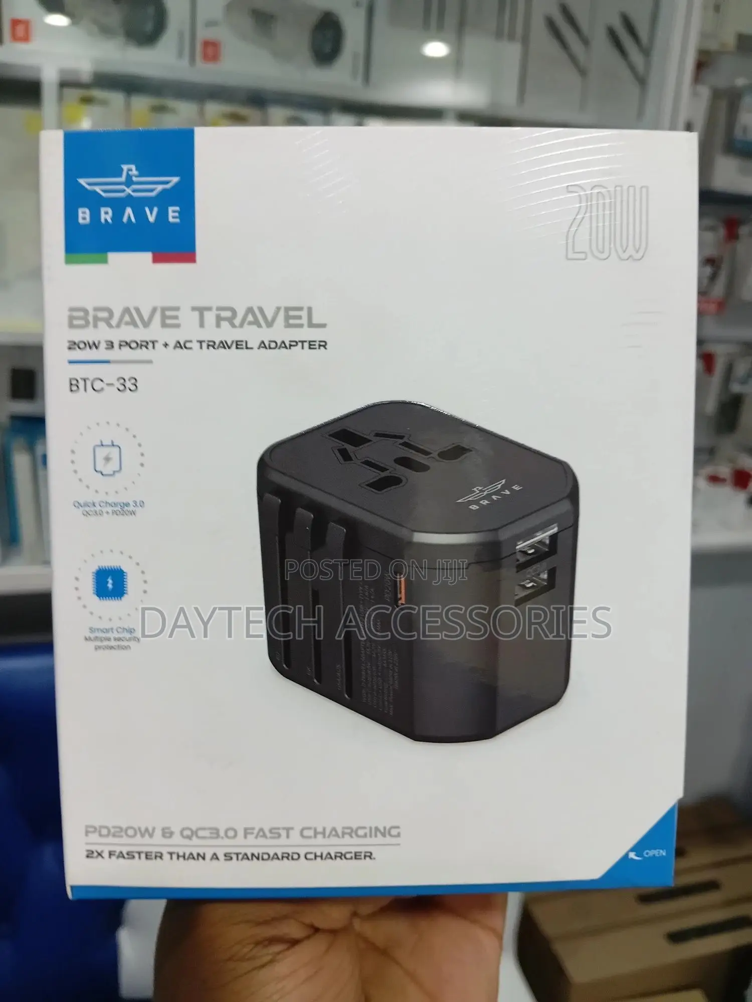 Brave Travel 3 Port + Ac Travel Adapter BTC-33