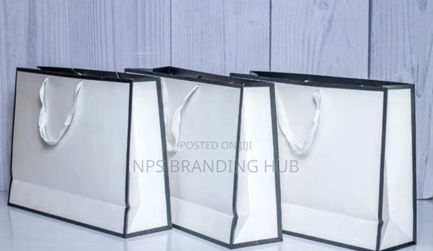 White Black Two-Tone Gift Bags. - main view