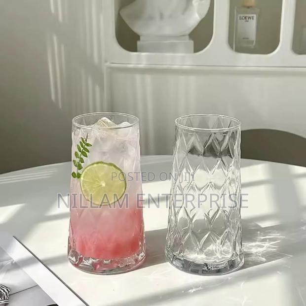 6pcs Diamond Rhobus Multifunctional Glass Cups* - thumbnail 4