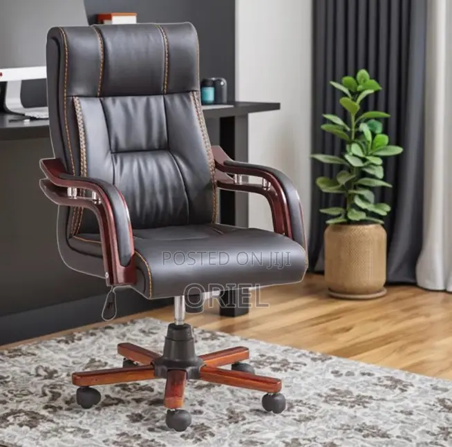Office Chair :Leather Executive High-Back Chair for Executive Offices