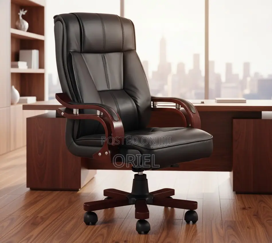 Office Chair :Leather Executive High-Back Chair for Executive Offices