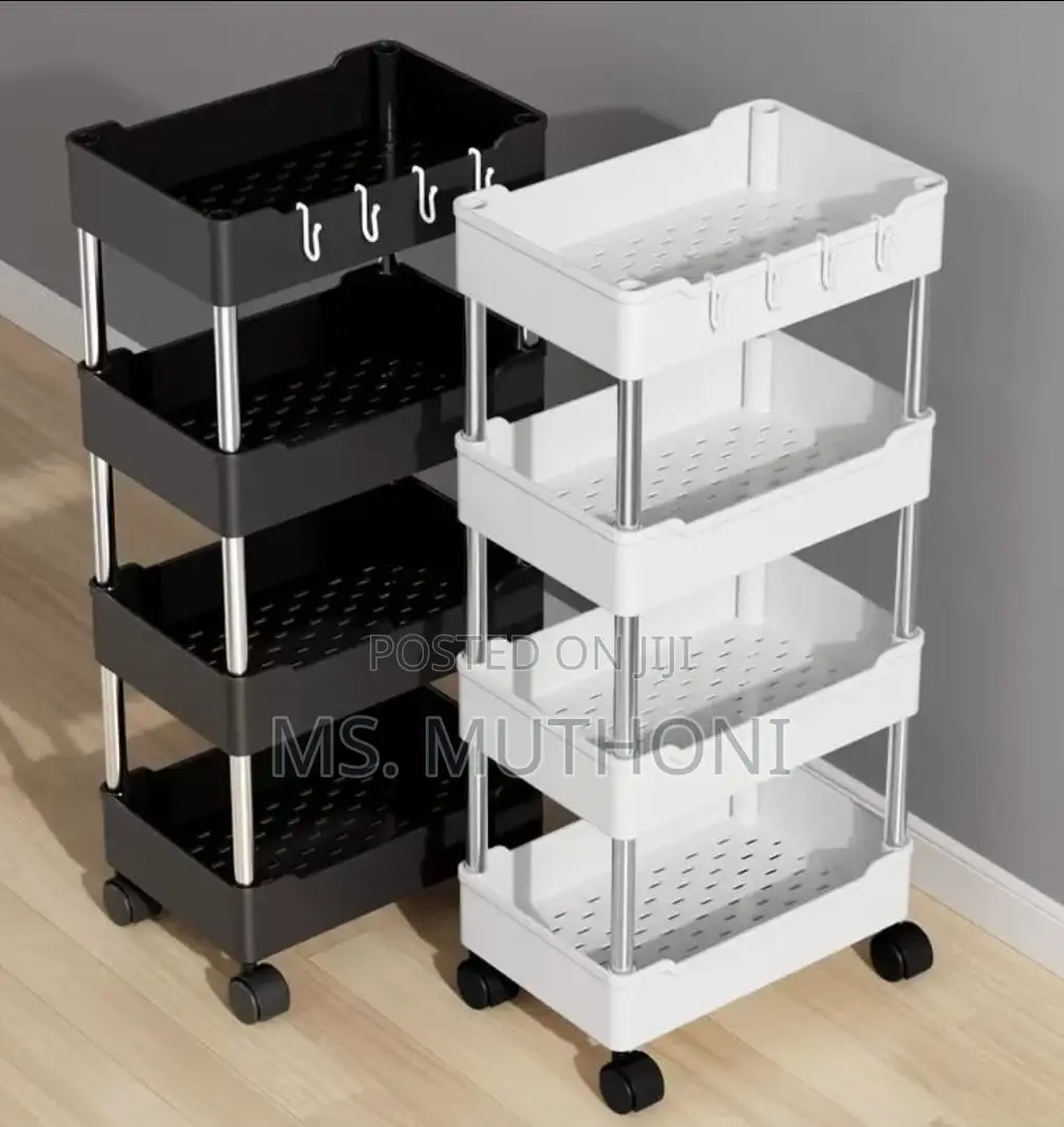 Versatile 4 Layer Storage Rack With Wheels.