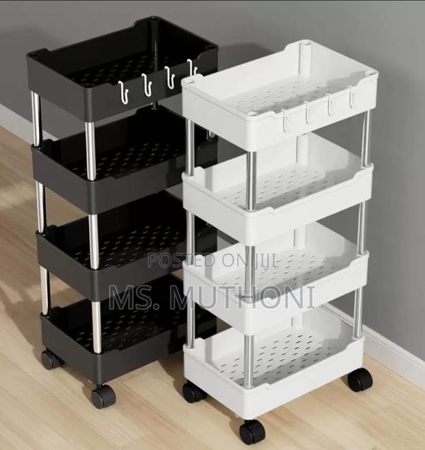 Versatile 4 Layer Storage Rack With Wheels. - thumbnail 5