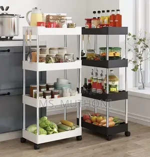 Versatile 4 Layer Storage Rack With Wheels.