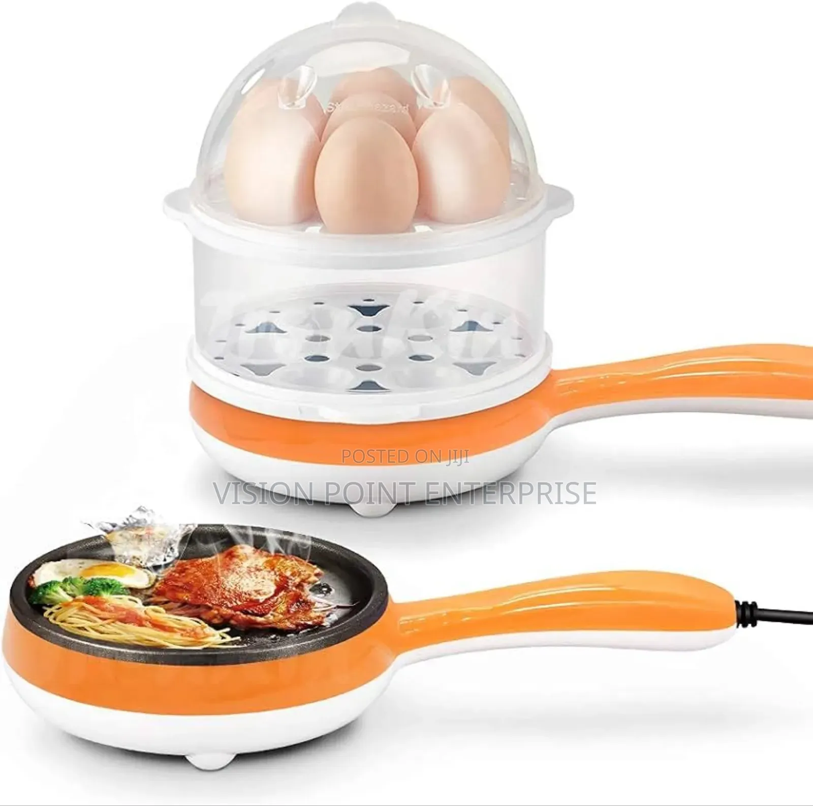 Double Egg Boiler With Magic Pan