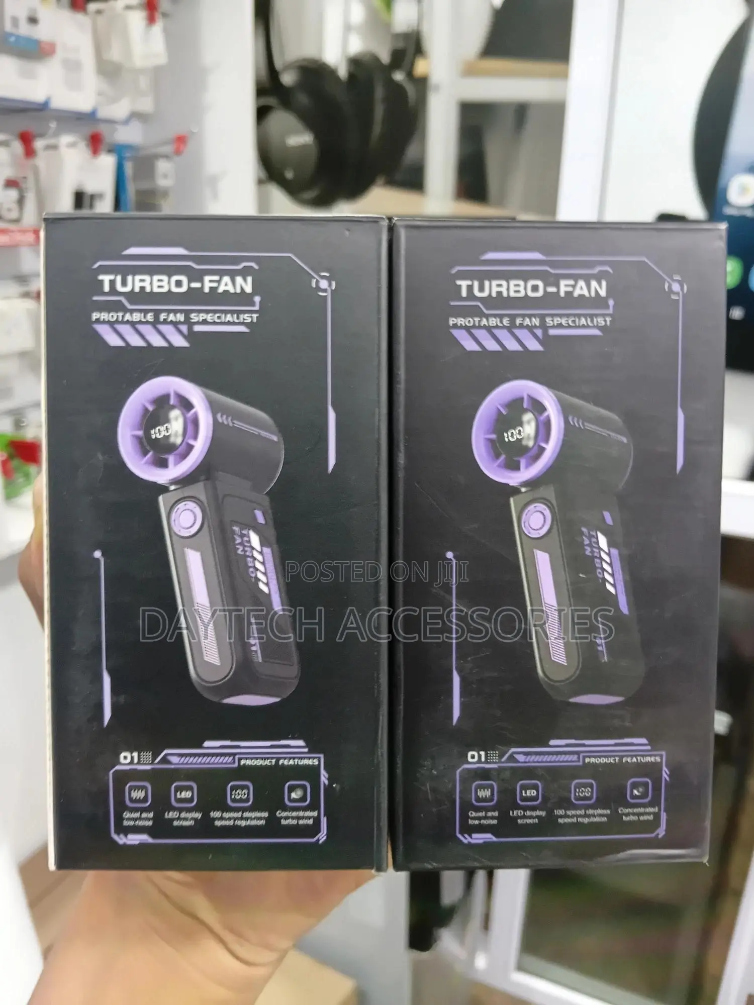 Portable Turbo Fan for Home, Office, and Outdoor Use.