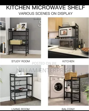 Double Layer Heavy-Duty Adjustable Microwave Stand*