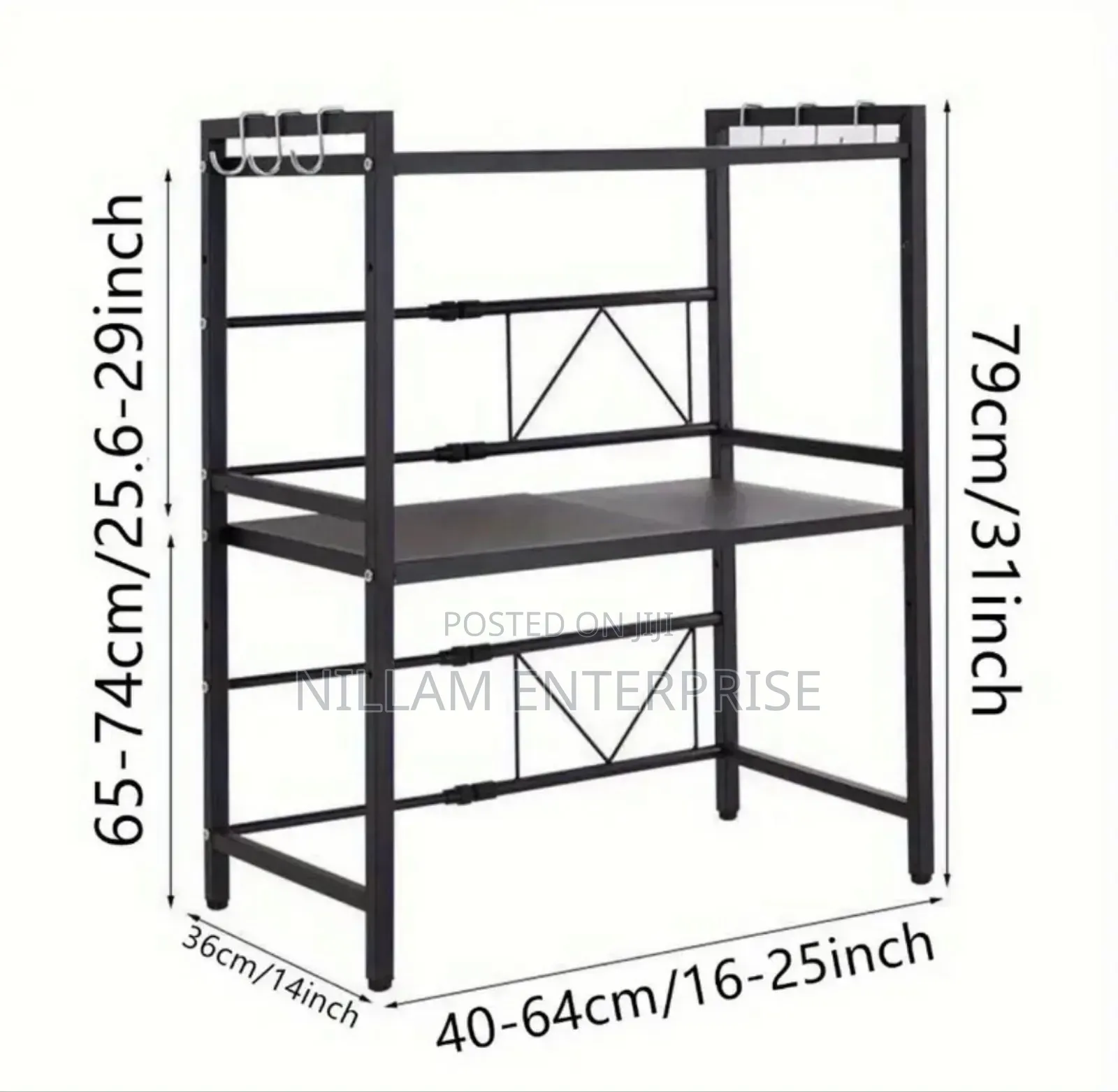 Double Layer Heavy-Duty Adjustable Microwave Stand*