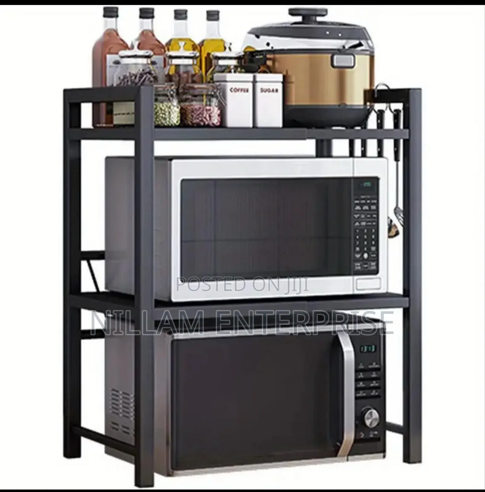 Double Layer Heavy-Duty Adjustable Microwave Stand*