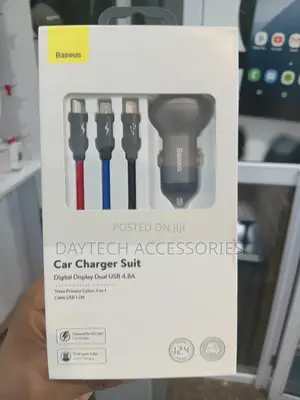 Baseus 24w Digital Display Dual Usb Car Charger