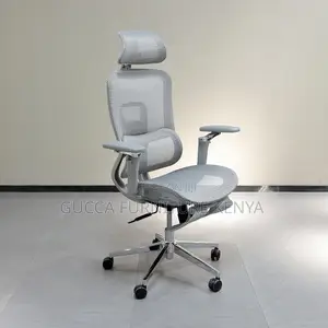 White Reclining Orthopedic Mesh Computer Seat