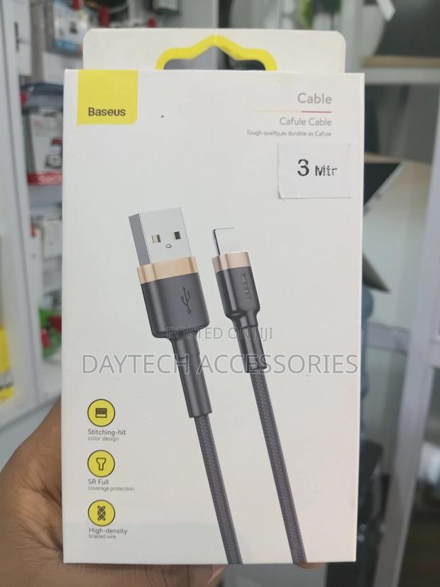 3m Baseus Cafule Series Usb to Lightning Charging and Data Cable. - thumbnail 3
