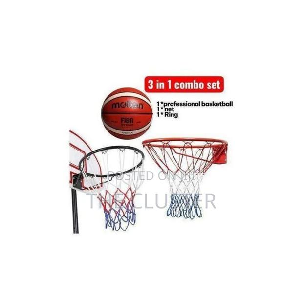 Molten 3 in 1 Set -Molten Basketball ,Hoop Ring and Net