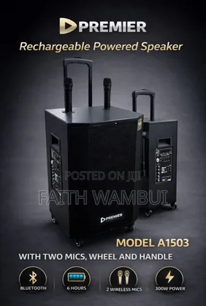 New Arrival Premier Rechargeable Powered Speaker With Two Mic Bluetooh