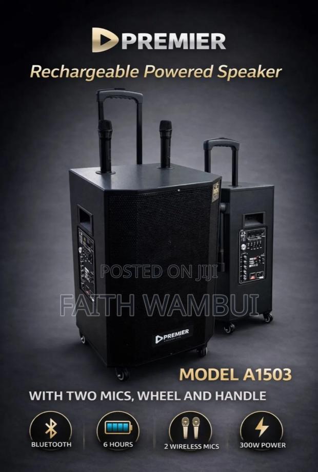 New Arrival Premier Rechargeable Powered Speaker With Two Mic Bluetooh