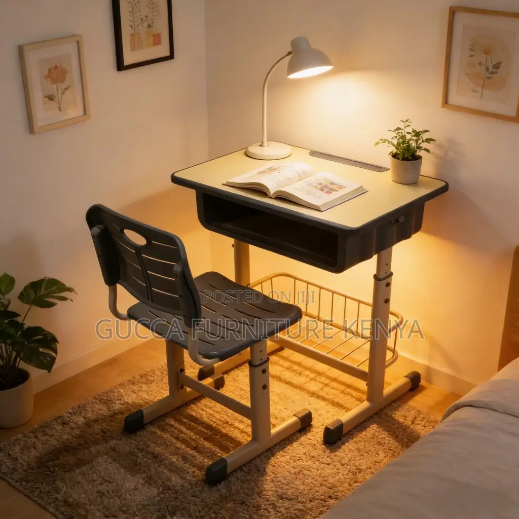 Adjustable Kid's Classroom Study Desk and Chair