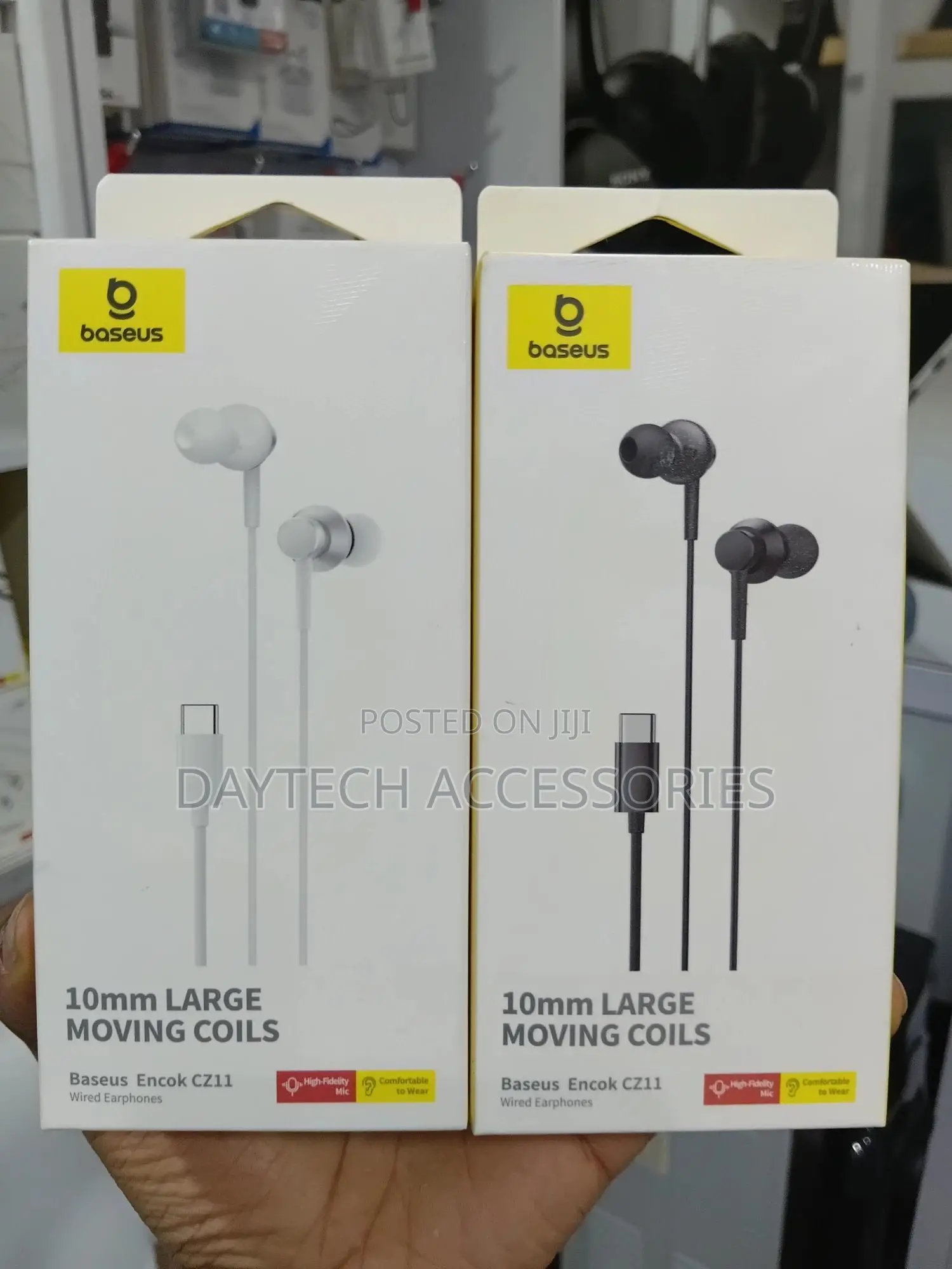 Baseus Encok Cz11 Black Wired Earphones With Type C Connection