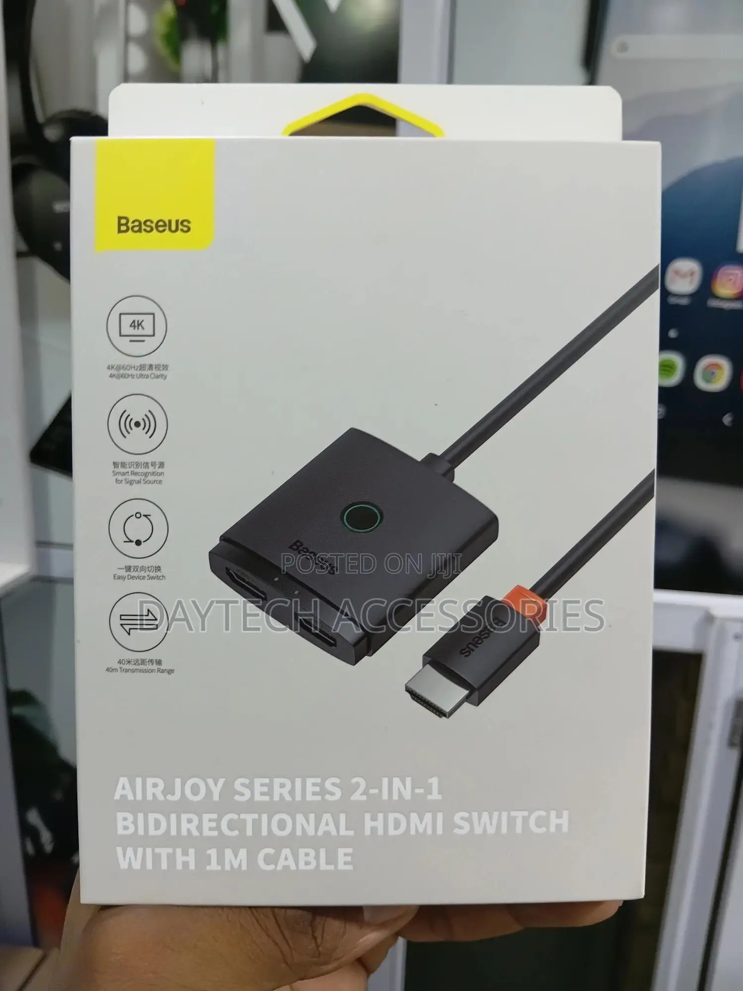 This Is a Baseus Airjoy Series 2-in-1 Bidirectional Hdmi Switch.