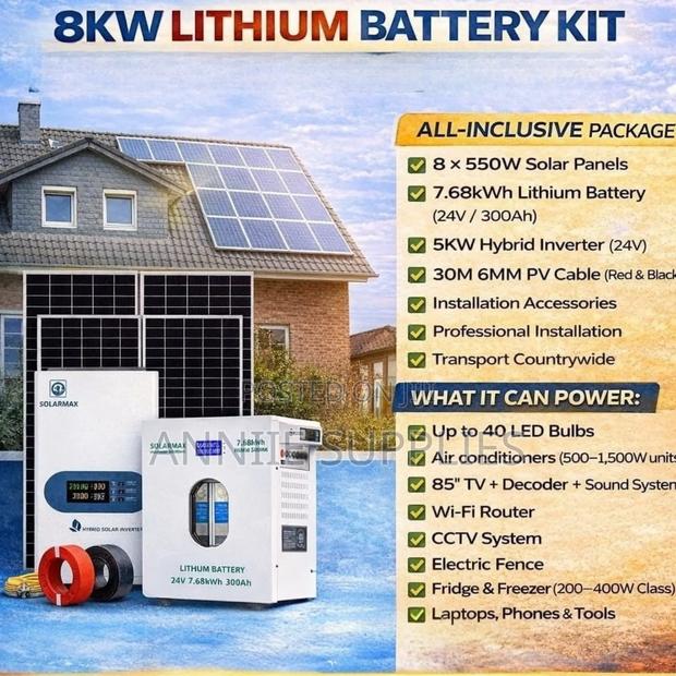 8 KWH Lithium Battery System - main view