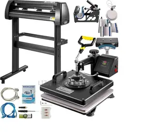 Vinyl Cutter Plotter + 8 In1 Heat Press Machine