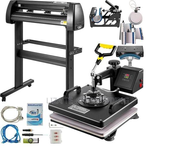 Vinyl Cutter Plotter + 8 In1 Heat Press Machine