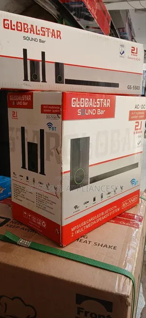 Globalstar 2.1ch Tall Boy Subwoofer – Bluetooth, Usb, Fm