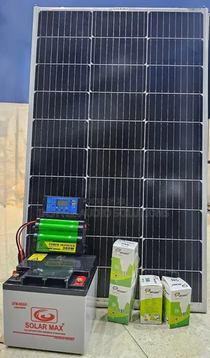 100 Watts Simple Solar Home Package - 80ah Battery Kit Pay on Delivery