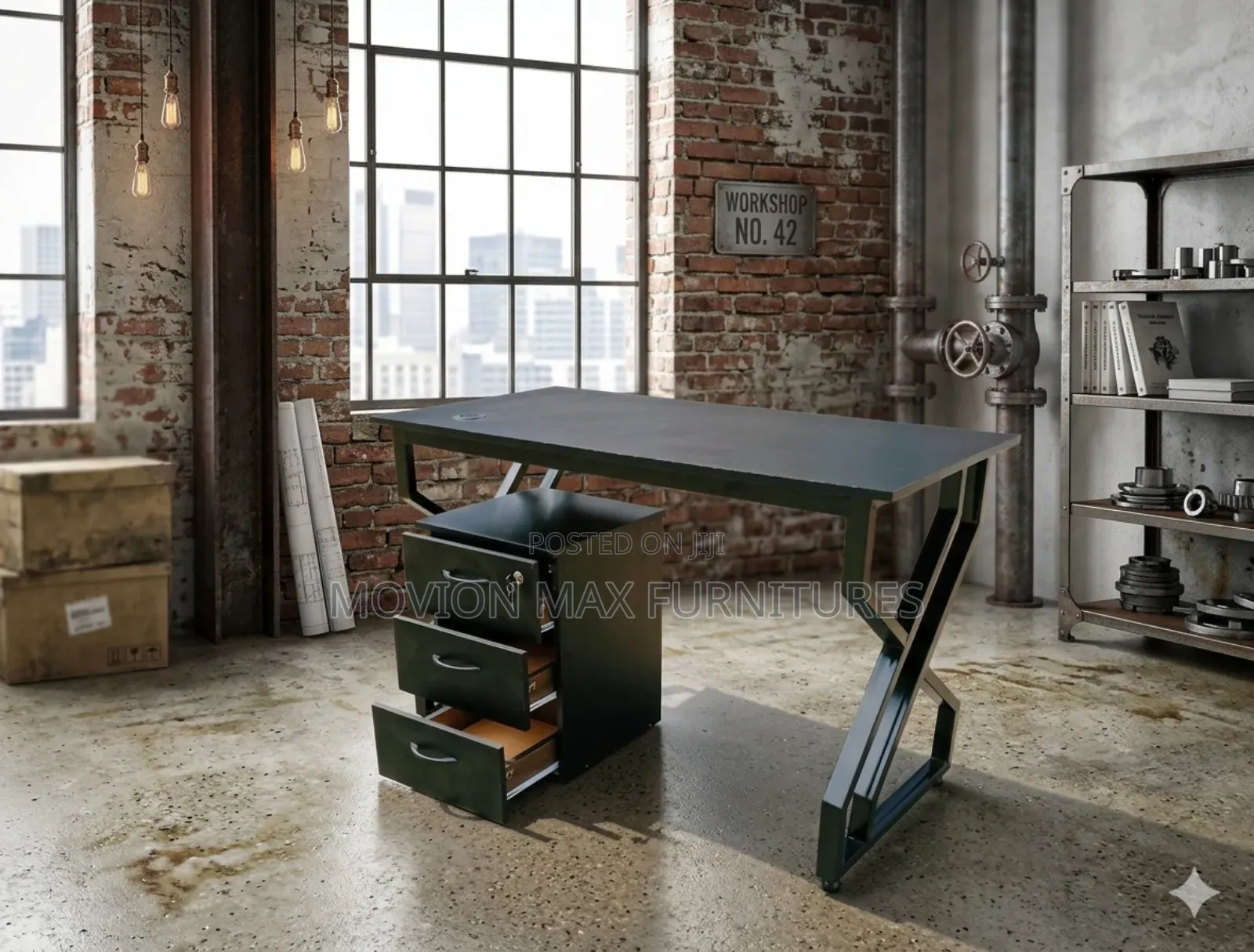 New Metallic Black Desk