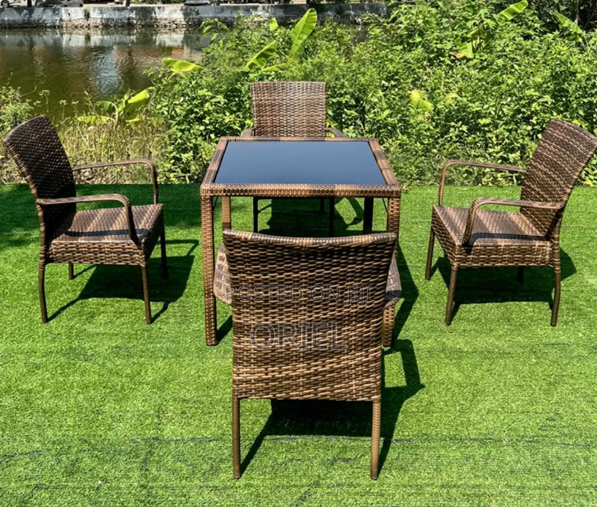 Dining Tables : Outdoor-Indoor Rattan Dining Table Set