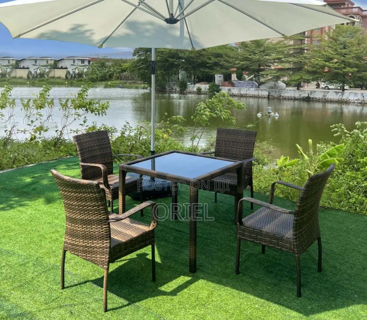 Dining Tables : Outdoor-Indoor Rattan Dining Table Set