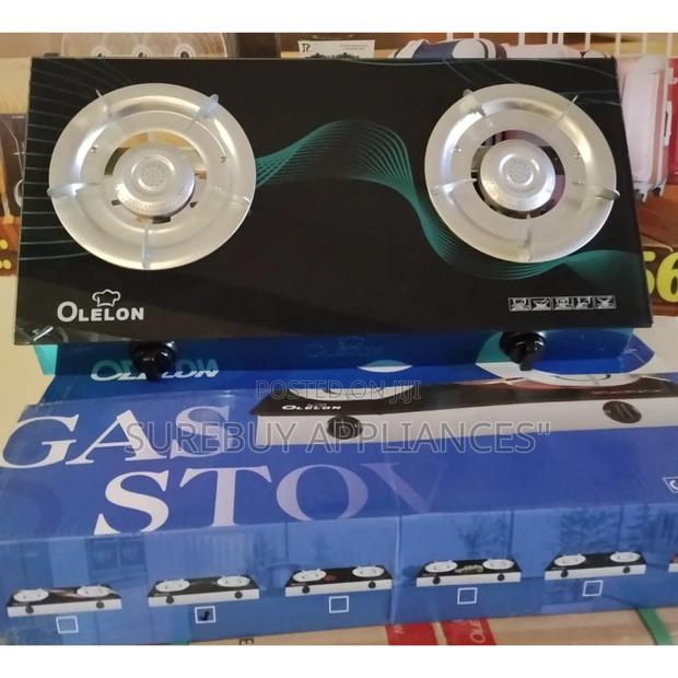 Olelon 2 Burner Glass Top Gas Cooker Sleek Durable Design