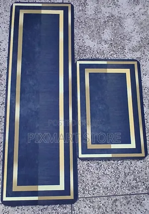 2-in-1 Kitchen Mats Set Non-Slip Rubber Back 120x40 60x40