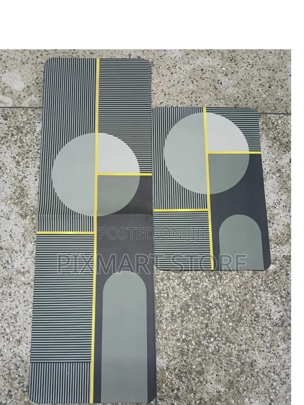 Non-Slip 2pc Kitchen Floor Mats Set 120x40cm + 60x40cm Rubber Back