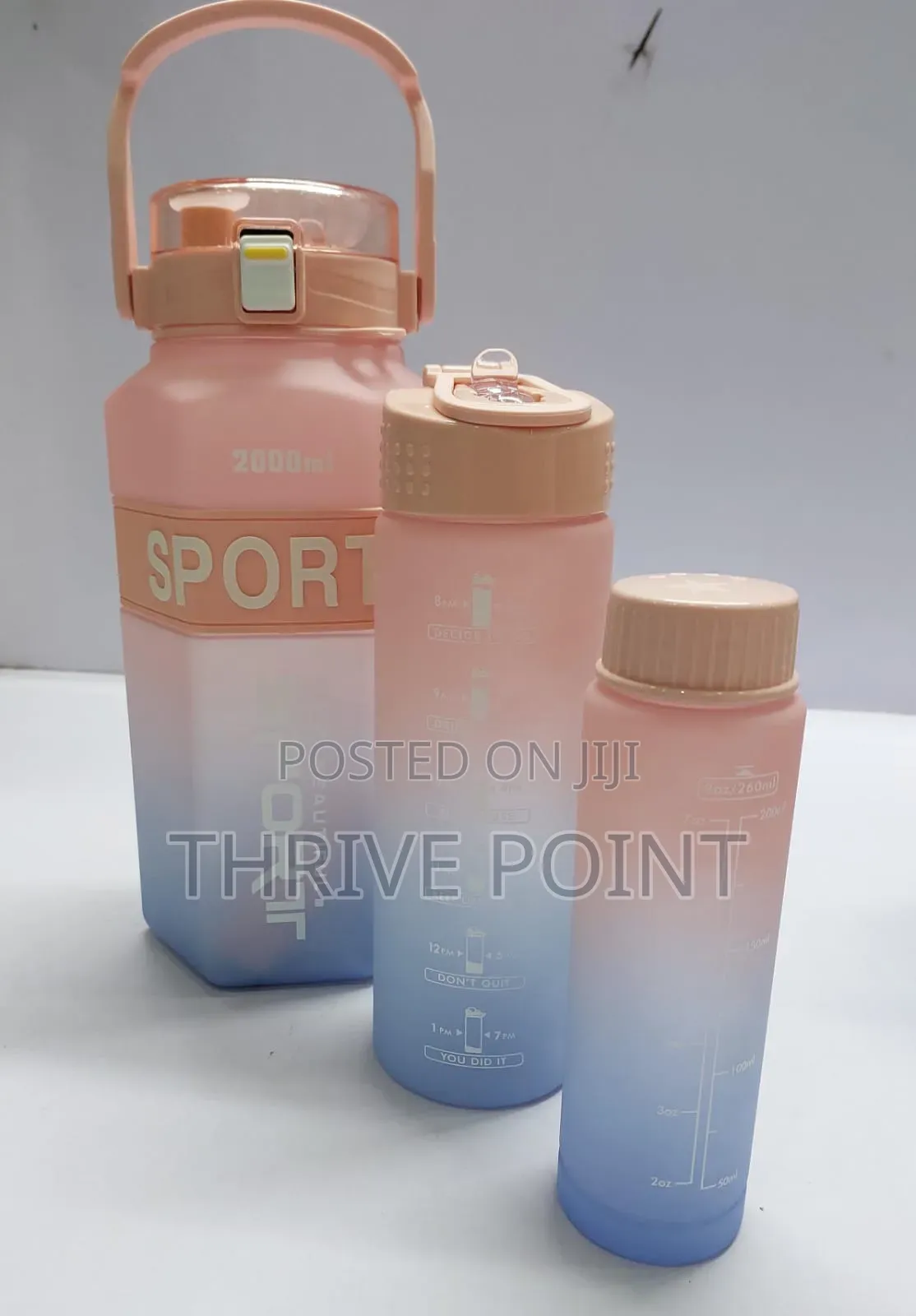 Sports 3in1 Multi - Colour Motivation Water Bottle